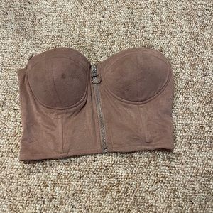 corset tube top zipped